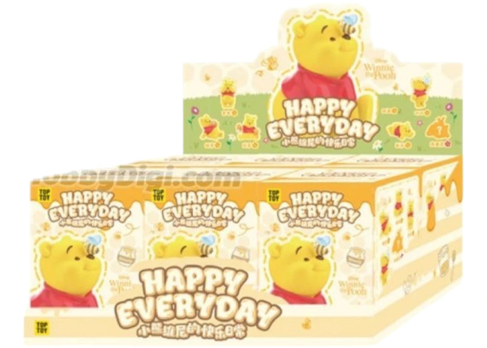Miniso Top Toy Disney Winnie the Pooh Happy Everyday Series Figure Sealed Case (6 Blind Box)