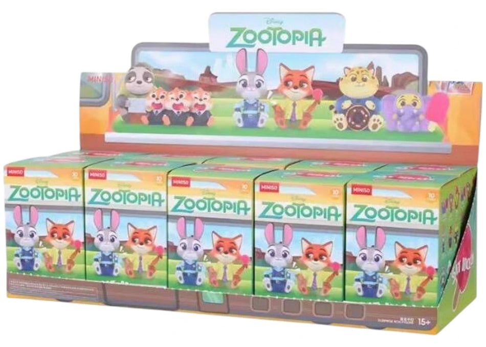 Miniso Top Toy Disney Zootopia Sit Nicely Series Figure Sealed Case (10 Blind Box)