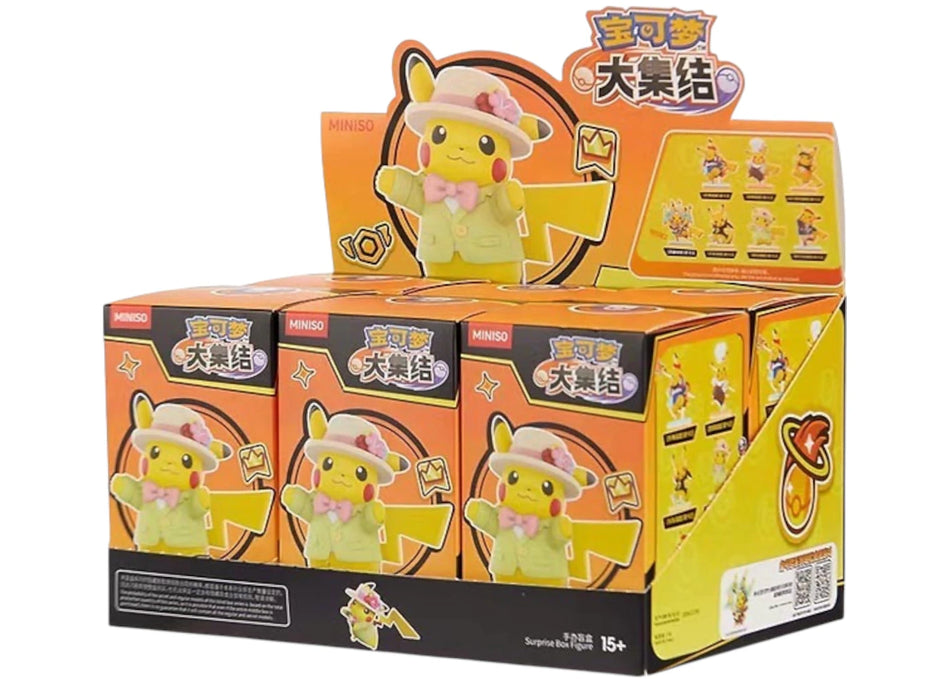 Miniso Top Toy Pokemon Unite Series Pikachu Figure Sealed Case (6 Blind Box)
