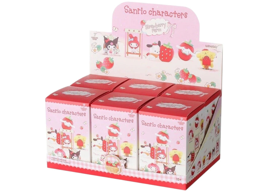 Figurine Miniso Top Toy Sanrio Character Strawberry Farm Series, boîte scellée (6 boîtes surprises)