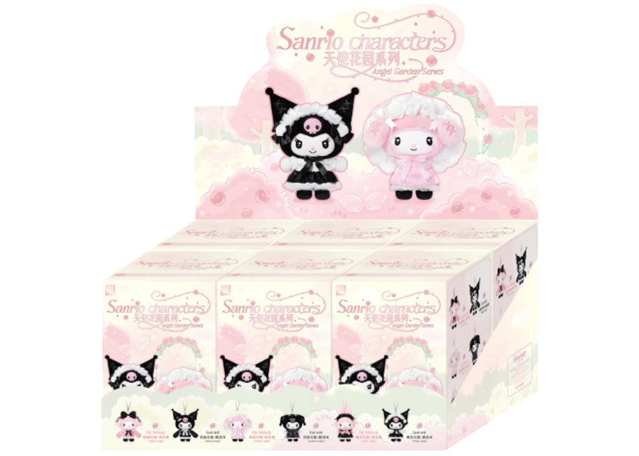Miniso Top Toy Sanrio Characters Angel Garden Series Peluche Porte-clés Vinyle Boîte Scellée (6 Boîtes Surprises)