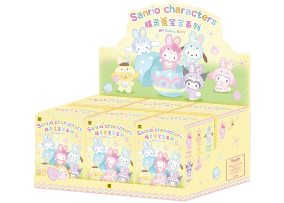 Miniso Top Toy Sanrio Characters Elf Bunny Baby Vinyl Plush Keychains Sealed Case (6 Blind Box)