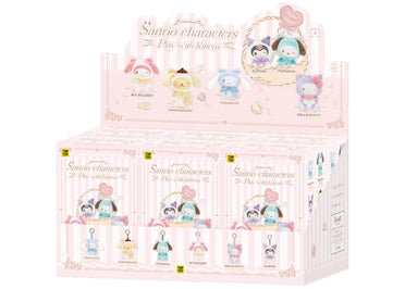 Miniso Top Toy Sanrio Characters Play With Kittens Series Plush Keychains Sealed Case (6 Blind Box)