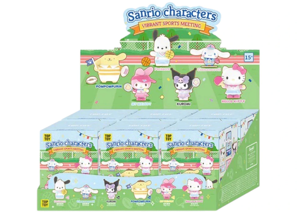 Miniso Top Toy Sanrio Characters Vibrant Sports Meeting Series Figure Sealed Case (6 Blind Box)