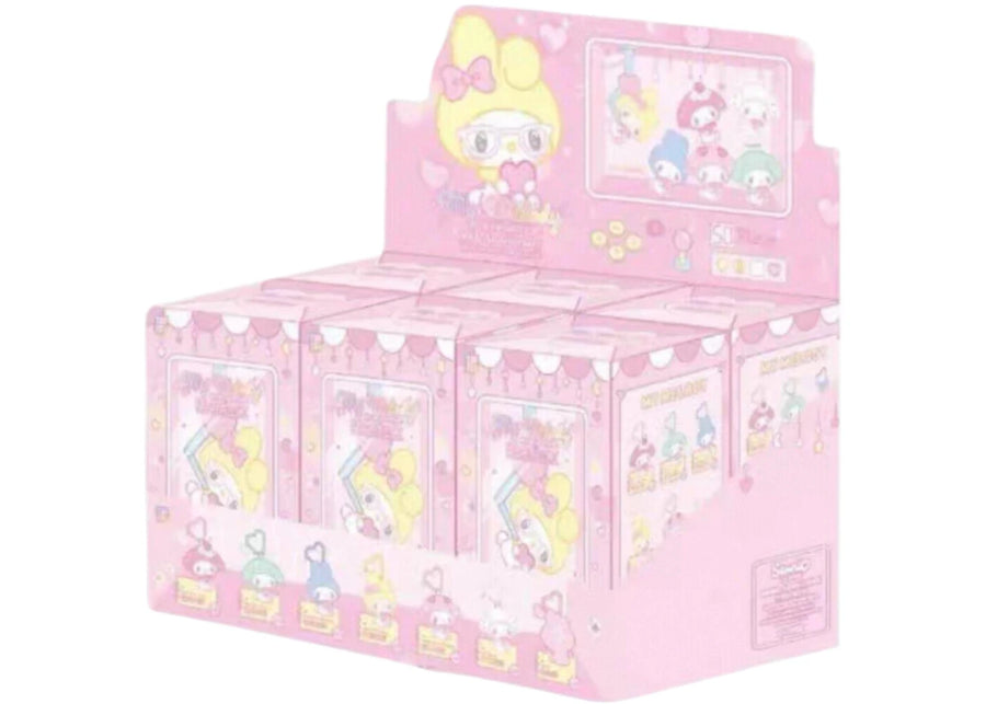 Miniso Top Toy Sanrio My Melody 50e anniversaire Série Milk Candy Porte-clés en peluche Boîte scellée (6 boîtes surprises)