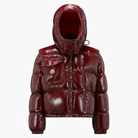 Moncler Karakorum Ripstop Short Down Jacket Burgundy