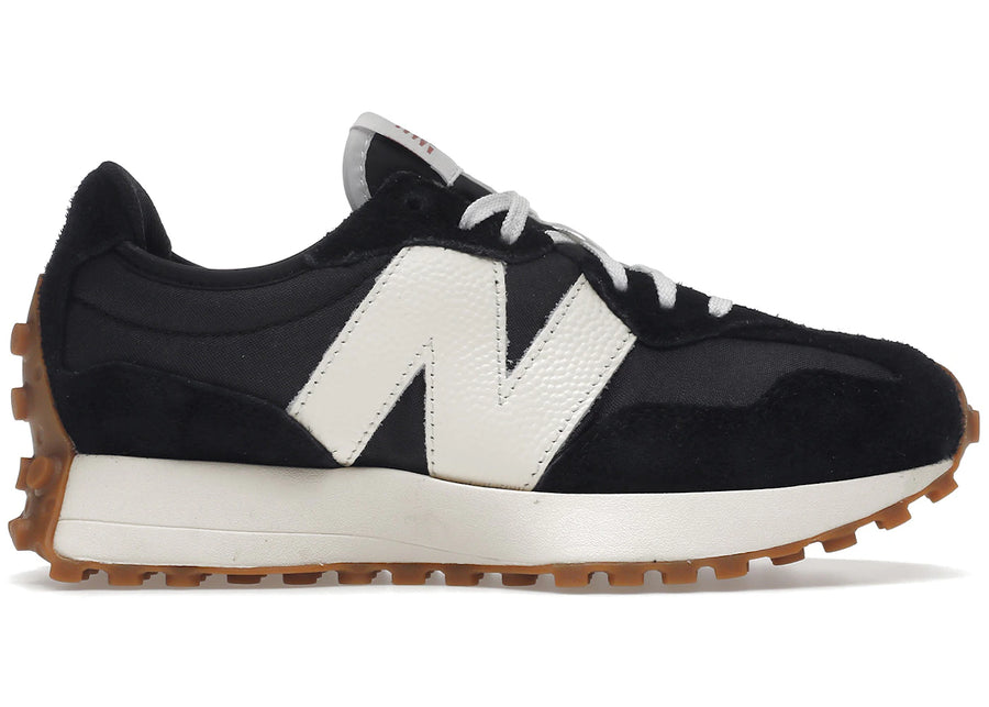 New Balance 327 Noir Blanc Gomme (Femme)