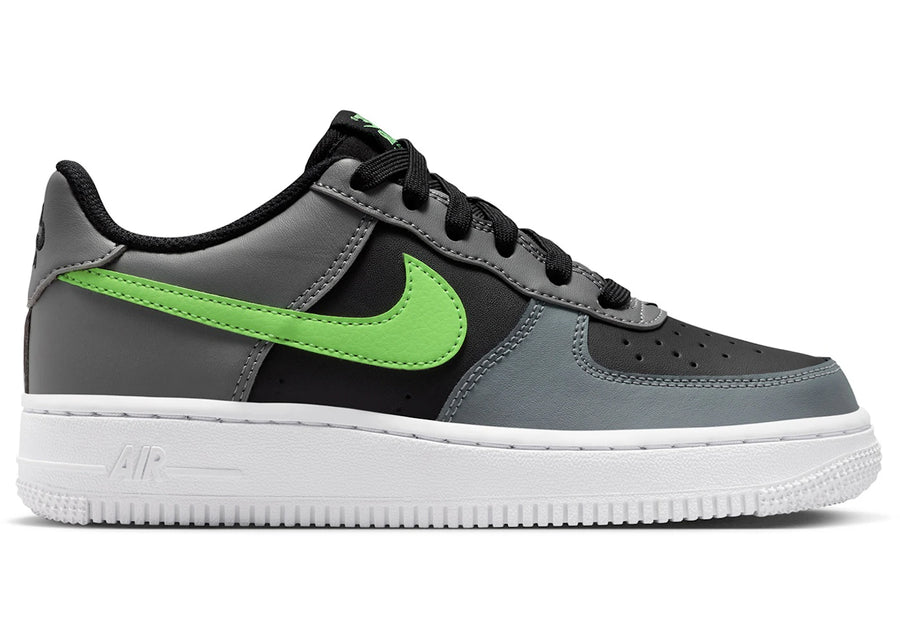 Nike Air Force 1 Low Noir Gris Fumée Citron Vert (GS)