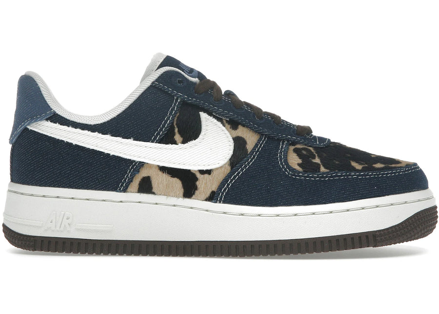 Nike Air Force 1 Low Cheetah Blue Denim (Femme)
