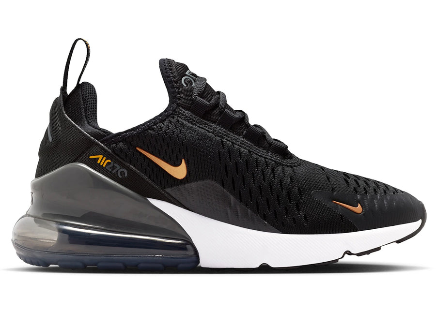 Nike Air Max 270 Noir Laser Orange Cuivre Métallisé (GS)