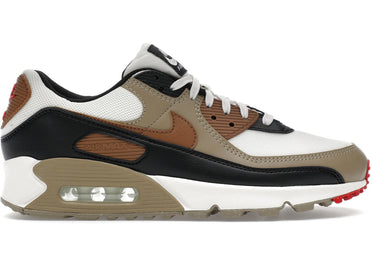 Nike Air Max 90 Phantom Black Fire Red Light British Tan (Women's)