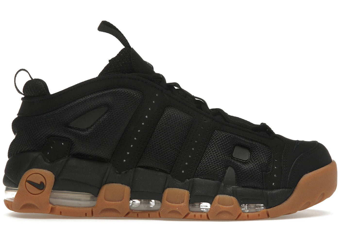 Nike Air More Uptempo Low Black Gum