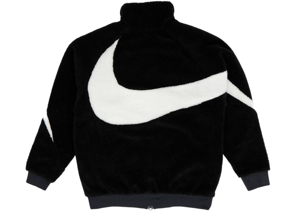 Nike Big Swoosh Reversible Boa Jacket (Asia Sizing) Black White