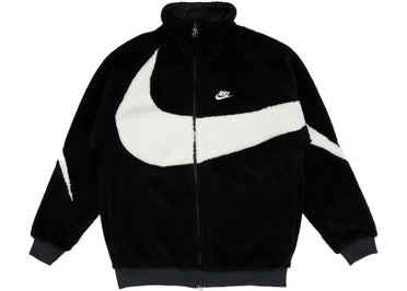 Nike Big Swoosh Reversible Boa Jacket (Asia Sizing) Black White