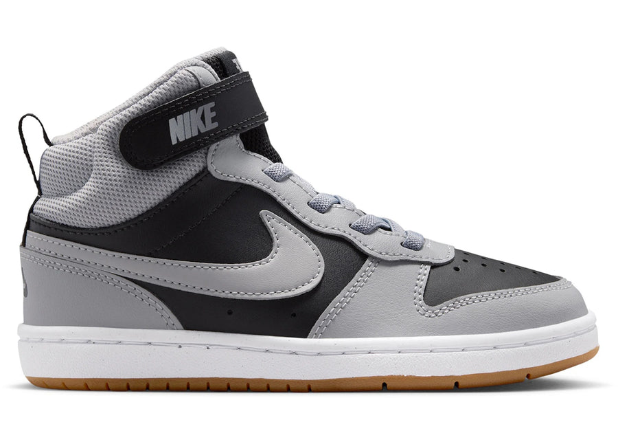 Nike Court Borough Mid 2 Noir Gris fumé clair Gomme (PS)
