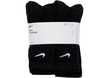 Nike Everyday Plus Cushioned Crew Socks (6 Pairs) Black