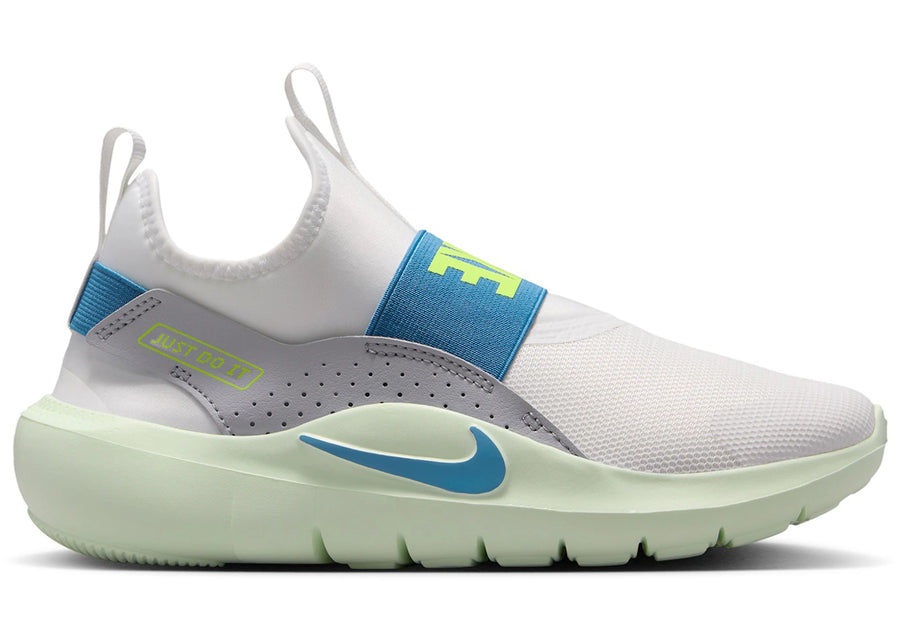 Nike Flex Runner 4 White Grey Volt Tint Dutch Blue (GS)