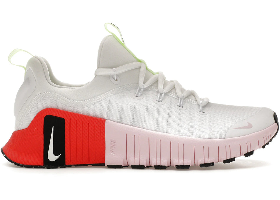 Nike Free Metcon 6 White Barely Volt Bright Crimson Pink Foam (Women's)