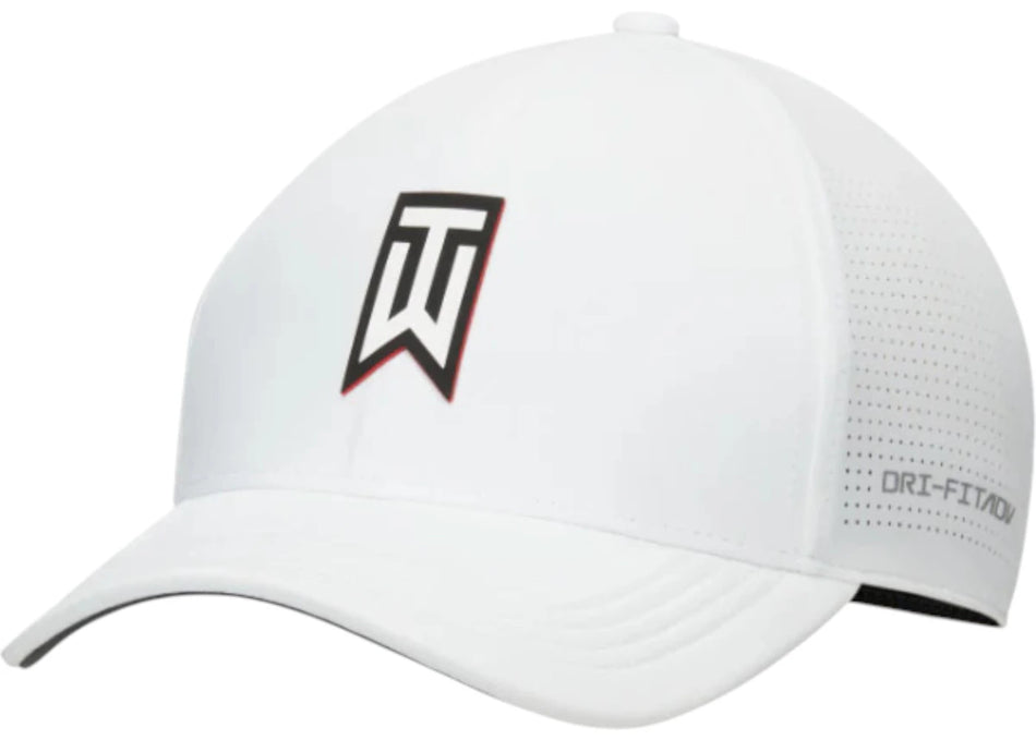Nike Golf Dri Fit ADV Tiger Woods Structured Club Cap White/Black
