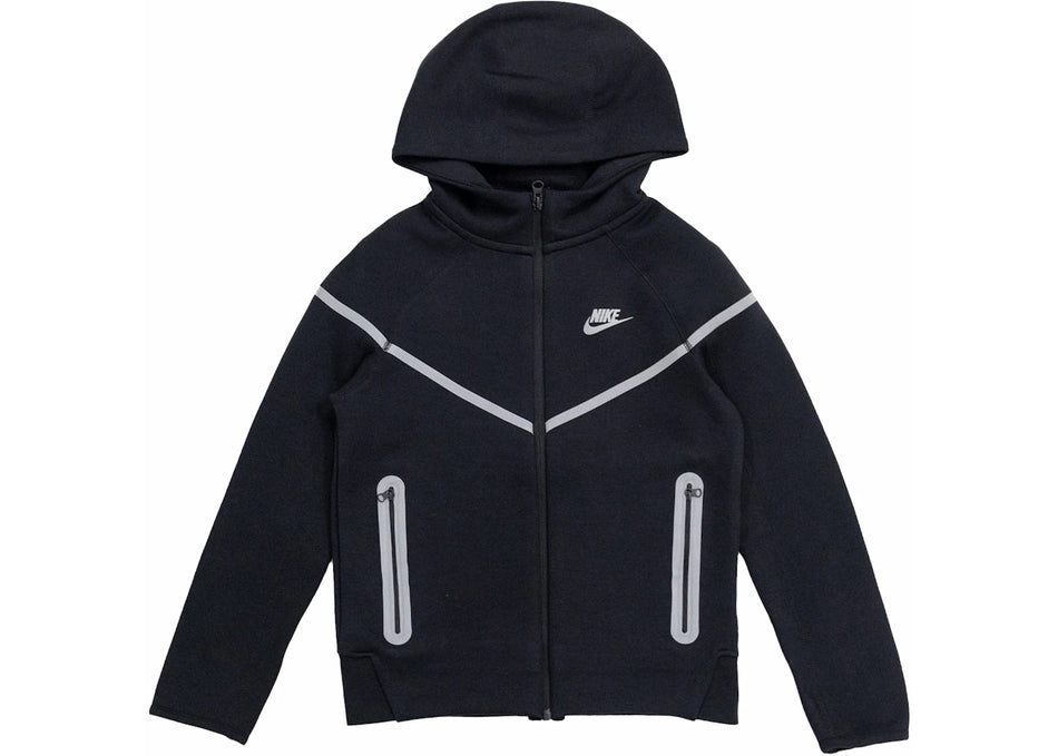 Nike Kid's Tech Fleece Reflective Full Zip Hoodie Black/Silver