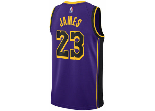 Nike NBA Los Angeles Lakers Statement Edition LeBron James Jersey Field Purple