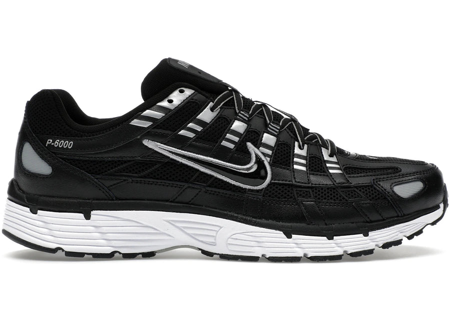 Nike P-6000 Noir Blanc Argent Métallisé