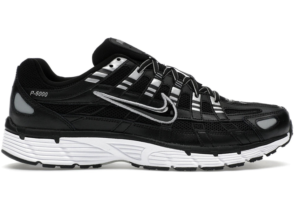 Nike P-6000 Black White Metallic Silver