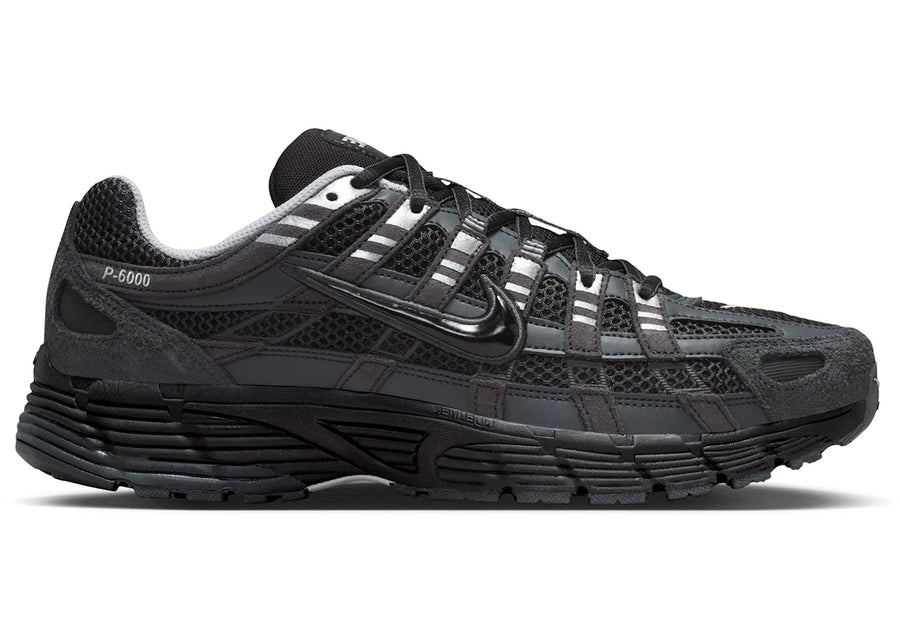 Nike P-6000 Suede Anthracite Argent Métallisé