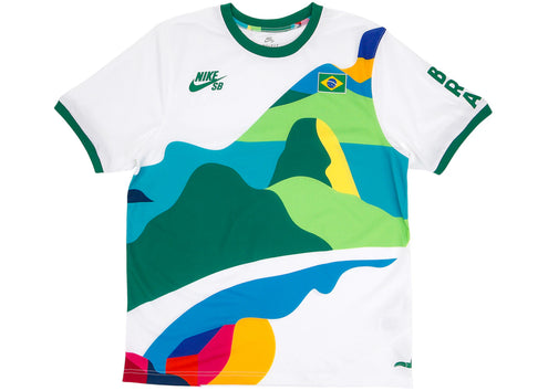 Nike SB x Parra Brazil Federation Kit Crew Jersey White/Clover