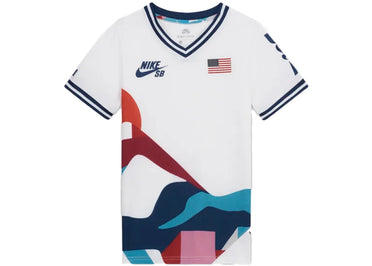 Nike SB x Parra USA Federation Kit Big Kids Skate Jersey White