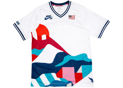 Nike SB x Parra USA Federation Kit Crew Jersey White/Brave Blue