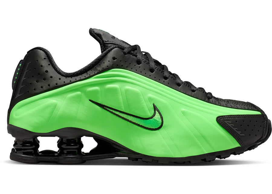 Nike Shox R4 Noir Vert Voltage (Femme)