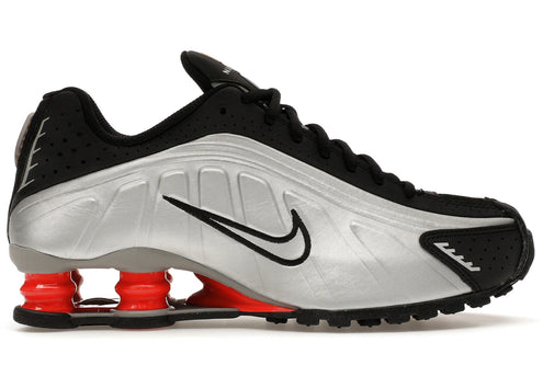 Nike Shox R4 Metallic Silver Black Picante Red (GS)
