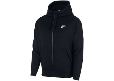 Nike Sportswear Club Fleece Full-Zip Hoodie Black/Black/White