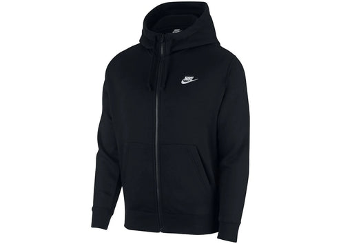 Nike Sportswear Club Fleece Full-Zip Hoodie Black/Black/White