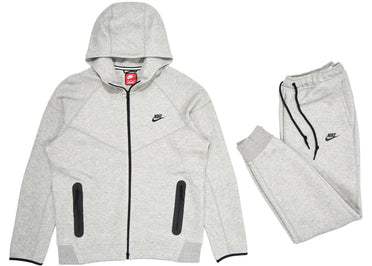 Nike Sportswear Tech Fleece Full-Zip Hoodie & Joggers Set Dark Heather Grey/Black