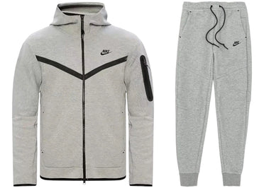Nike Sportswear Tech Fleece Hoodie & Joggers Set (FW24) Dark Grey Heather/Black