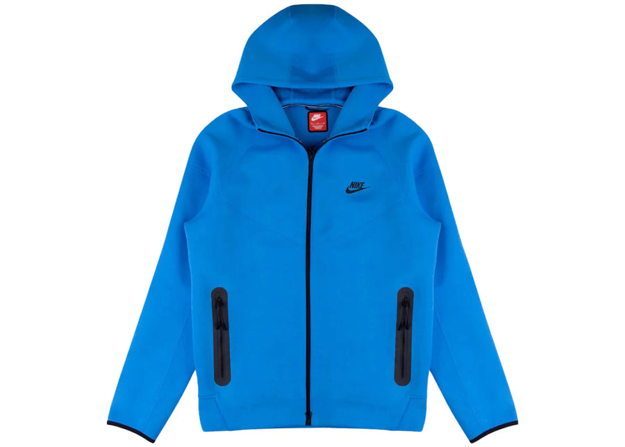 Sweat à capuche zippé Nike Sportswear Tech Fleece Windrunner, bleu clair.
