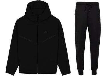 Nike Sportswear Tech Fleece Windrunner Full Zip Hoodie & Pant Set (FW24) Black/Black