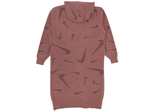 Nike Sportswear Women's Phoenix Cozy Boucle Long Knit Cardigan Mauve