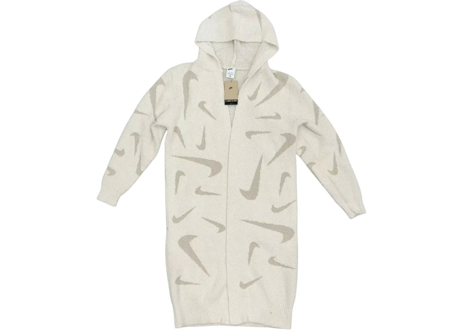 Nike Sportswear Women's Phoenix Cozy Boucle Long Knit Cardigan White