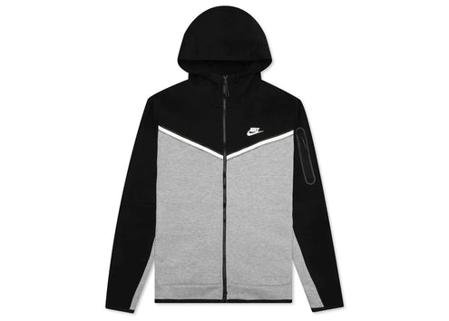 Nike Sportswear Tech Fleece Full-Zip Hoodie Black/Dark Grey Heather/White