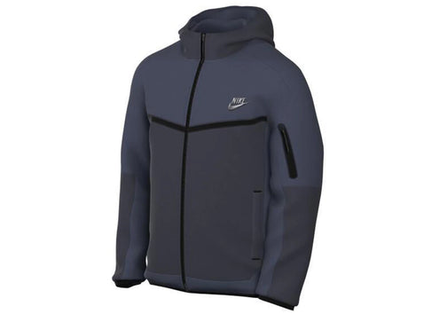 Nike Sportswear Tech Fleece Full-Zip Hoodie Thunder Blue/Dark Obsidian/Metallic Cool Grey