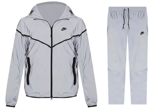 Nike Tech Woven Flash Jacket & Pant Set Reflect Silver/Black
