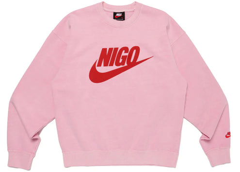 Nike x Nigo NRG Fleece Crew Sweatshirt Pink