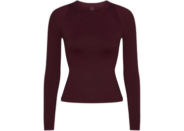 Nike x SKIMS Women's Airy Long Sleeve Crew Neck Top Currant