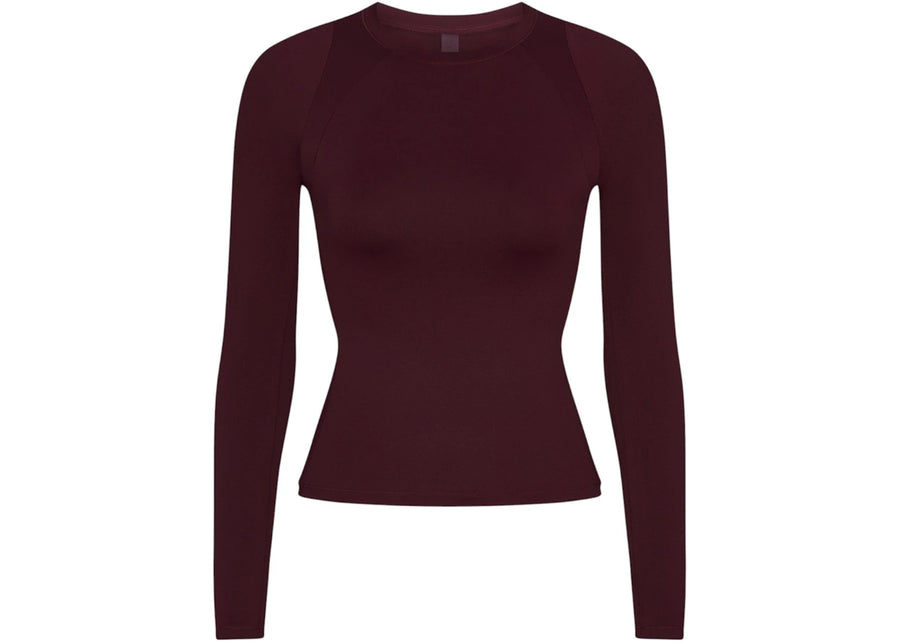 Nike x SKIMS Women's Airy Long Sleeve Crew Neck Top Currant