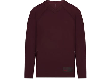 Nike x SKIMS Women's Airy V-Neck Oversized Long Sleeve Top Currant