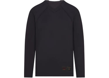 Nike x SKIMS Women's Airy V-Neck Oversized Long Sleeve Top Obsidian