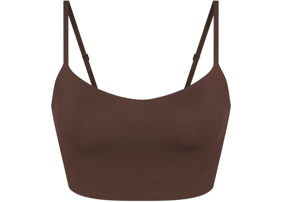 Nike x SKIMS Women's Matte Cami Bra Top Dark Sepia